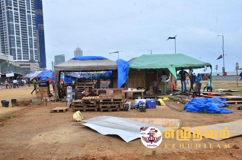 கோட்டா கோ கம போராட்டக்காரர்களின் கூடாரங்கள் 10 ஆம் திகதி வரை அகற்றப்படமாட்டாது