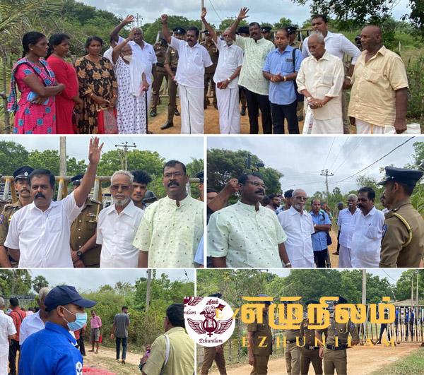 29 பேரது 18 ஏக்கர் காணியை அபகரிக்க கடற்படை முயற்சி; மண்டைதீவில் மக்கள் கடும் எதிர்ப்பு 29 பேரது 18 ஏக்கர் காணியை அபகரிக்க கடற்படை முயற்சி; மண்டைதீவில் மக்கள் கடும் எதிர்ப்பு