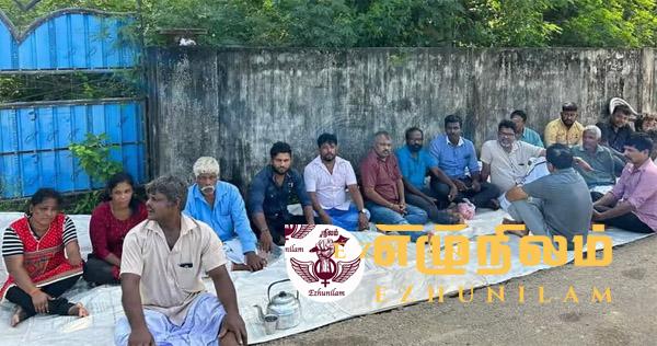 யாழ். காங்கேசன்துறையில் நிர்மாணிக்கப்பட்ட விகாரை: காணியை மீட்டுத்தருமாறு கோரி போராட்டம்