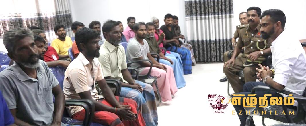 வடக்கு மீனவர்கள் தமிழக மீனவரால் பாதிக்கப்படக்கூடாது; யாழில், பிடிபட்ட இந்திய மீனவர்களிடம் அமைச்சர் ஜீவன் வலியுறுத்து வடக்கு மீனவர்கள் தமிழக மீனவரால் பாதிக்கப்படக்கூடாது; யாழில், பிடிபட்ட இந்திய மீனவர்களிடம் அமைச்சர் ஜீவன் வலியுறுத்து