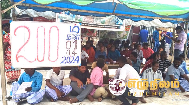 மயிலத்தமடு,மாதவனையில் 200வது நாளில் போராட்டம்