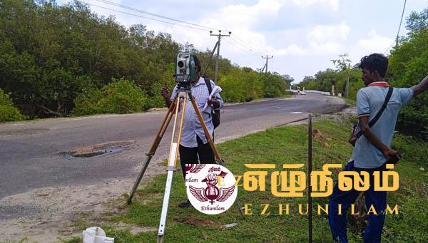 வளத்தாமலைப் பகுதியில் பிக்கு அடாவடித்தகமாக கையகப்படுத்திய காணிகளை அளவிடும் நடவடிக்கை