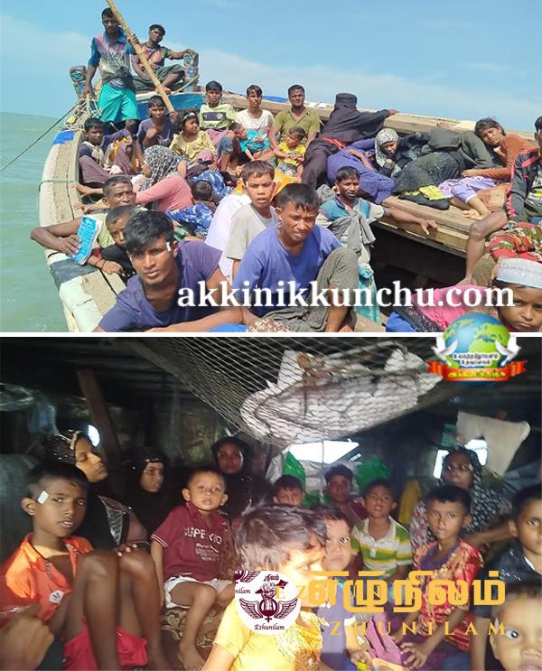 முள்ளிவாய்க்காலில் 102 பேருடன் கரையொதுங்கிய மியன்மார் படகு