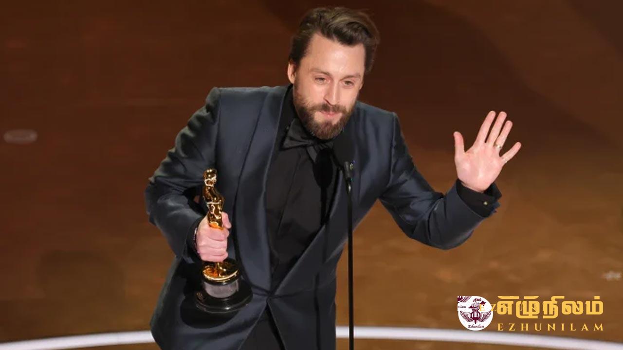 Oscars 2025 : சிறந்த துணை நடிகர் விருதை வென்ற கீரன் கல்கின்