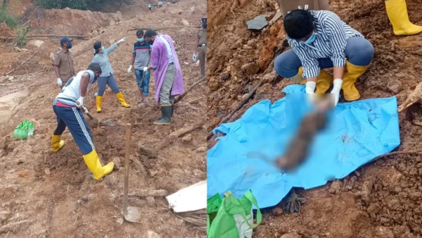 இறம்பொடையில் இடம்பெற்ற மண் சரிவிலிருந்து மனிதக் கால் மீட்பு!